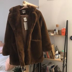 APPARIS brown fur coat